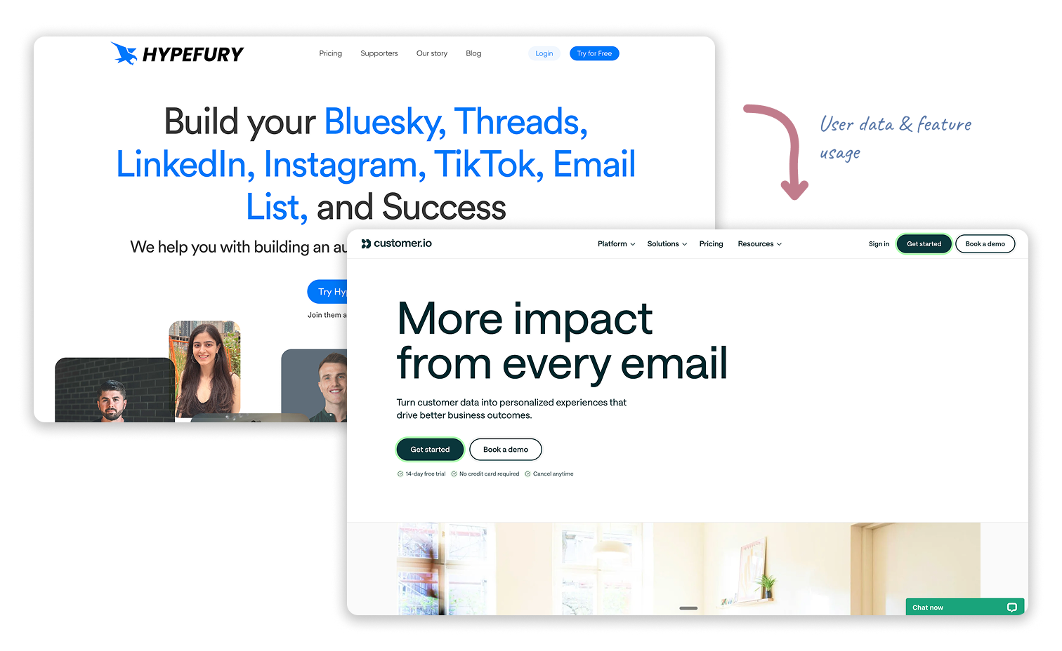 Integrated email marketing software with a SaaS product for targeted campaigns project screenshot